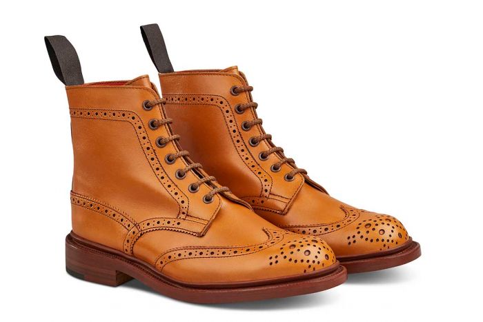 Stephy Brogue Boot - ACORN ANTIQUE