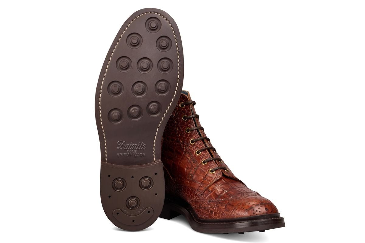 Stow Country Boot - Brown Mock Croc