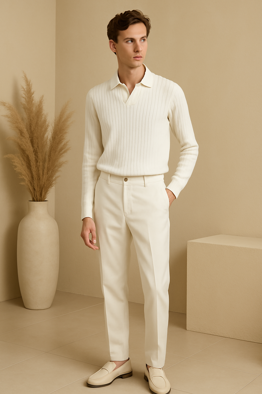 Cavallo Striped Long Sleeve Polo
