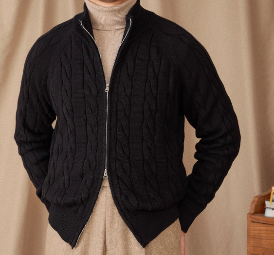 Aspen Cable Knit Cotton Cardigan