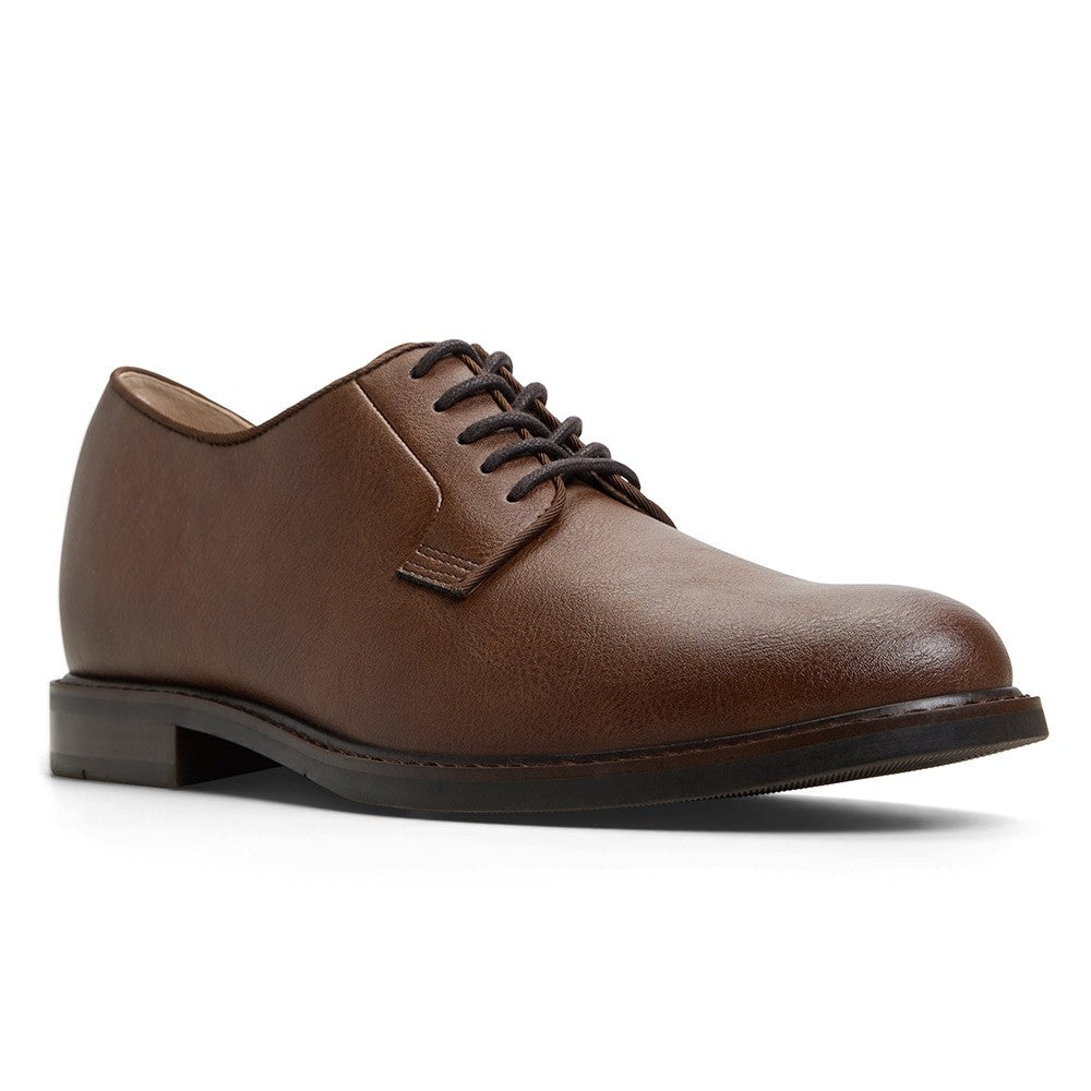 7 CM/2.76 Inches CMR CHAMARIPA Men's Brown Vegan Derby Elevator Shoes – 7CM Height Boost, Formal & Eco-Conscious Style