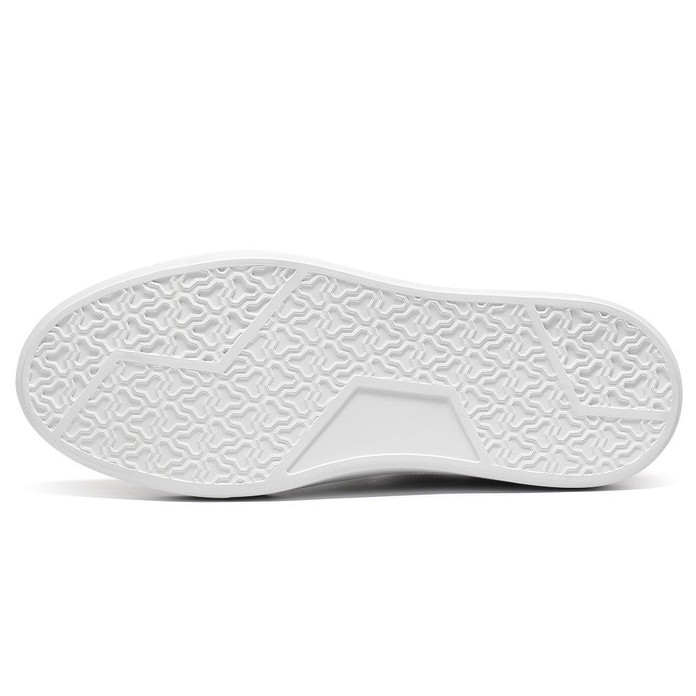 7 CM/2.76 Inches CMR CHAMARIPA CMR CHAMARIPA Men's Height-Increasing Elevator Shoes - White Leather Casual Sneakers for Instant Height Boost & Stylish Comfort