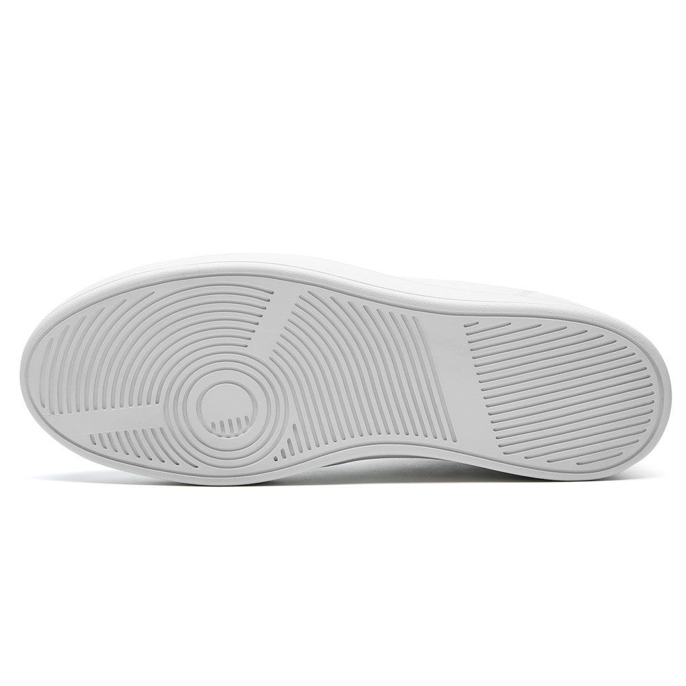 6 CM/2.36 Inches CMR CHAMARIPA Men's Elevator Shoes – White Leather Height Increase Sneakers - Comfortable & Stylish Taller Look Shoes