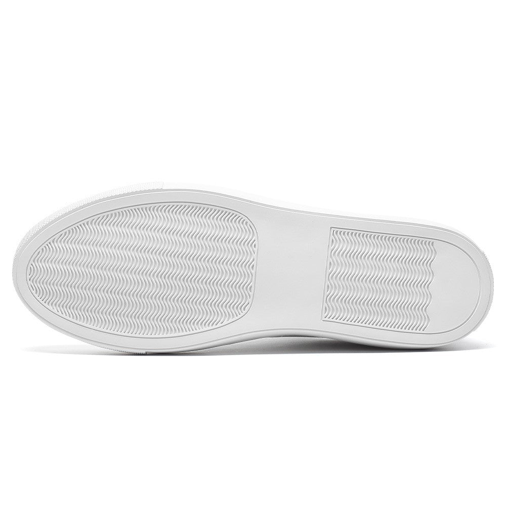 6 CM/2.36 Inches CMR CHAMARIPA Men’s Elevator Casual Sneakers - Crisp White Leather Shoes for Subtle Height Boost & Everyday Style
