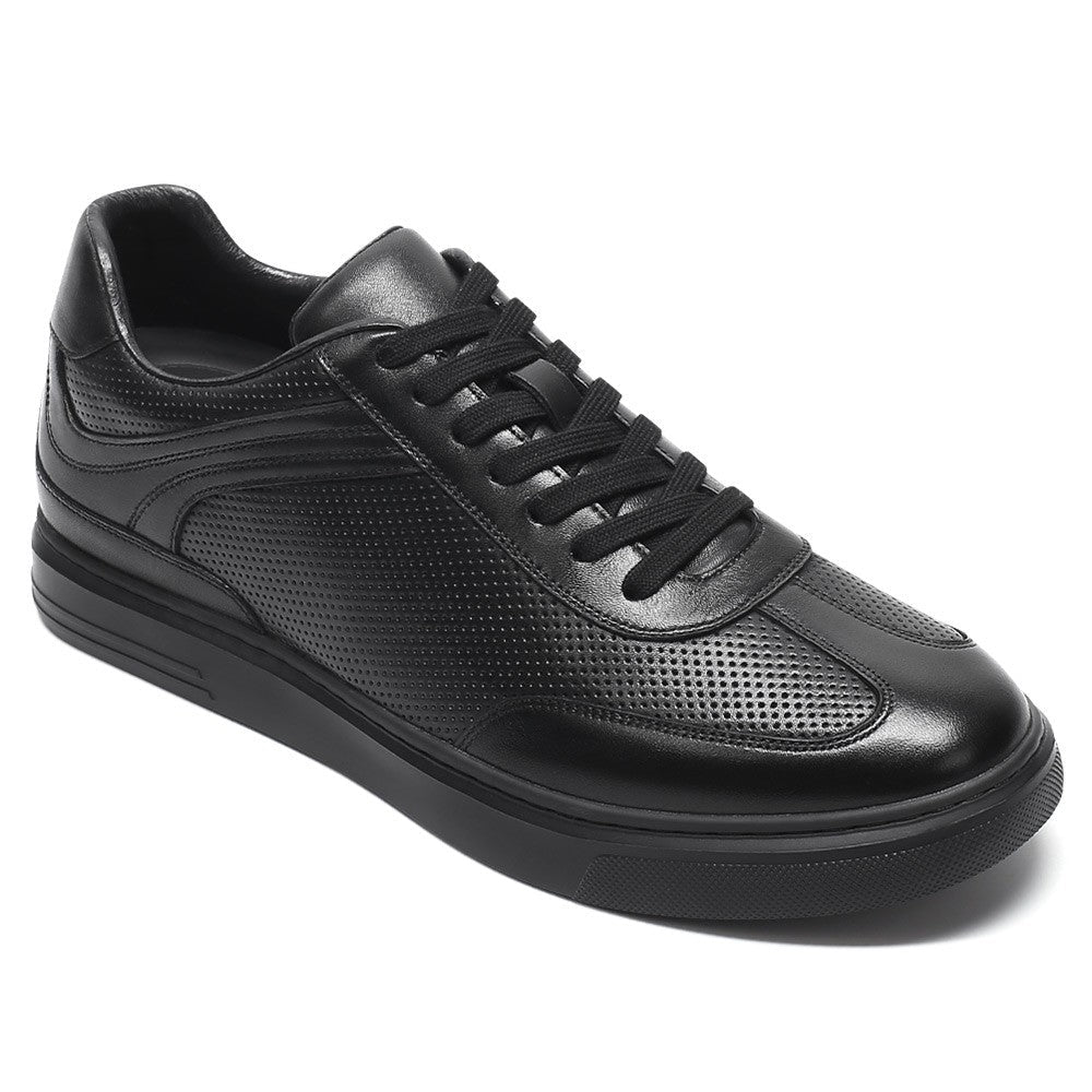 6 CM/2.36 Inches CMR CHAMARIPA Men’s Elevator Casual Sneakers - Crisp White Leather Shoes for Subtle Height Boost & Everyday Style