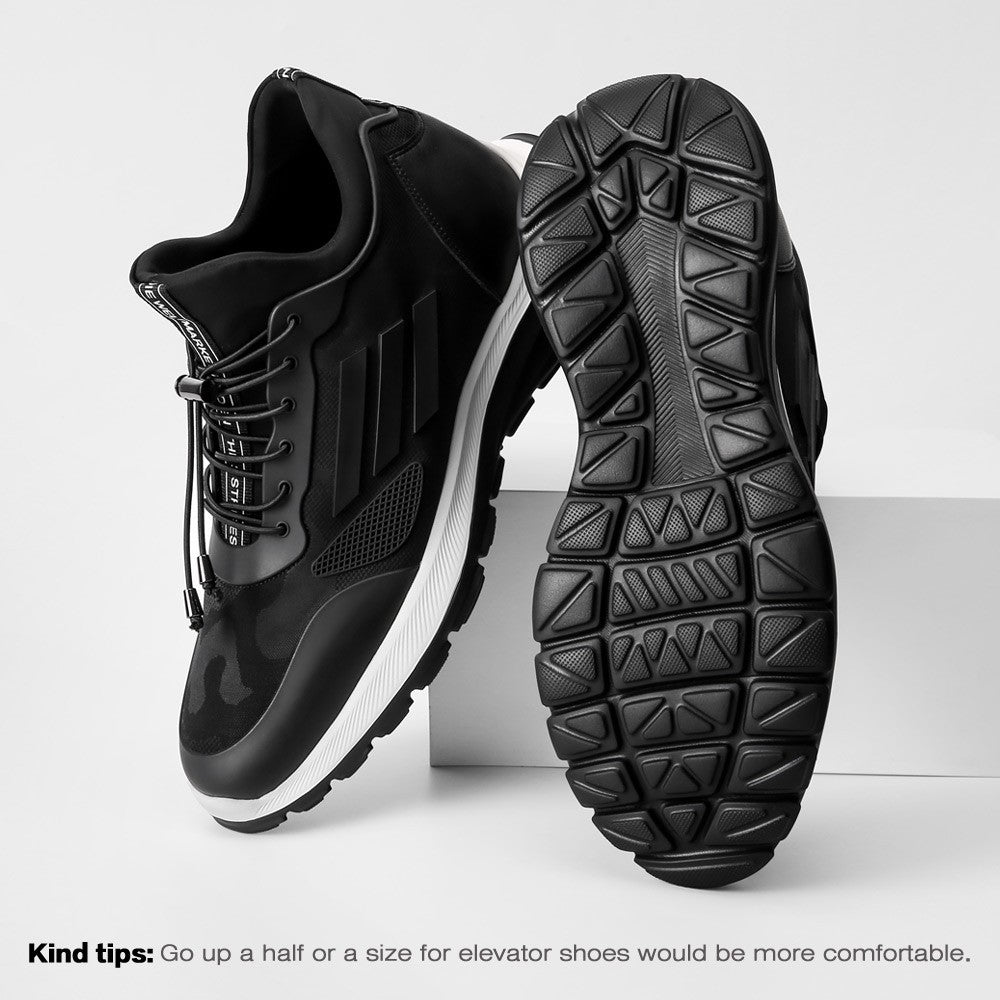 7 CM / 2.76 Inches CMR CHAMARIPA Hidden Heel Sneakers Shoes Men Taller Sports Shoes