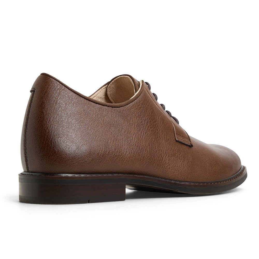 7 CM/2.76 Inches CMR CHAMARIPA Men's Brown Vegan Derby Elevator Shoes – 7CM Height Boost, Formal & Eco-Conscious Style