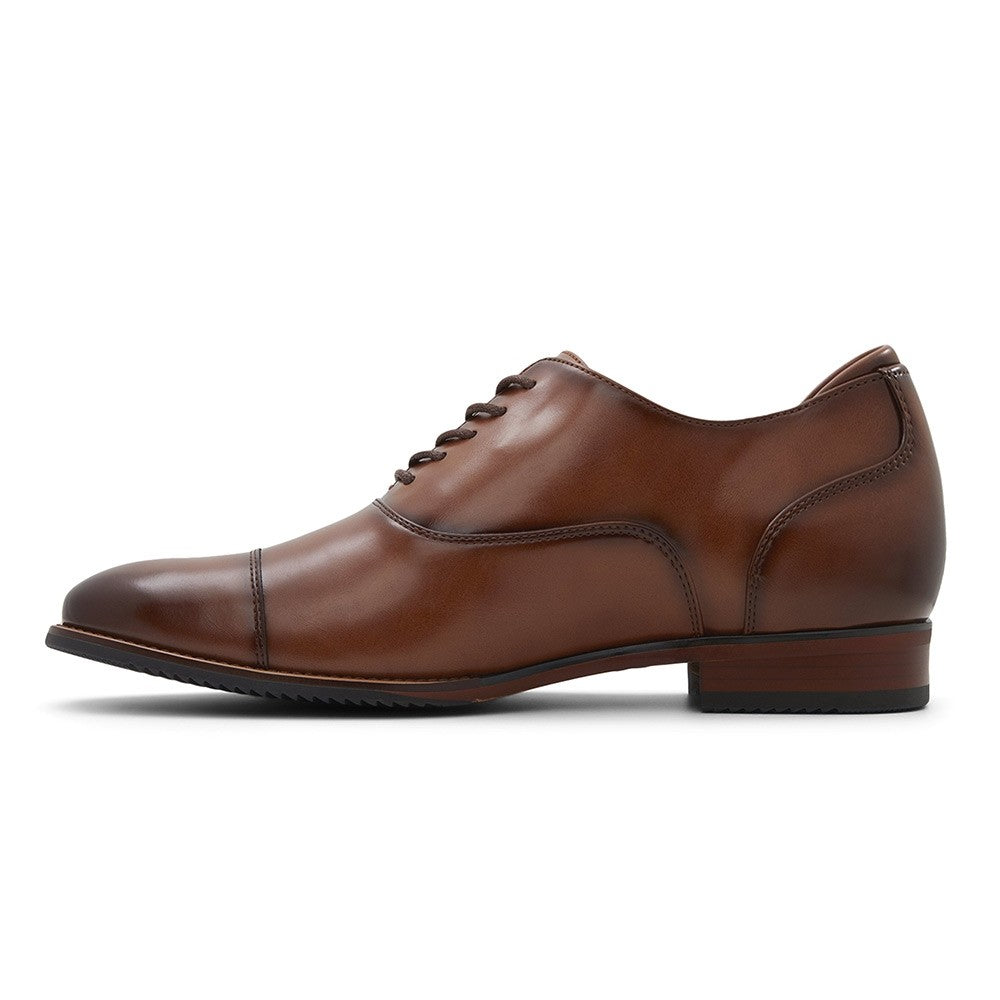 7 CM/2.76 Inches CMR CHAMARIPA Men’s Height-Increasing Oxford Shoes – Cognac Leather | 7CM Taller