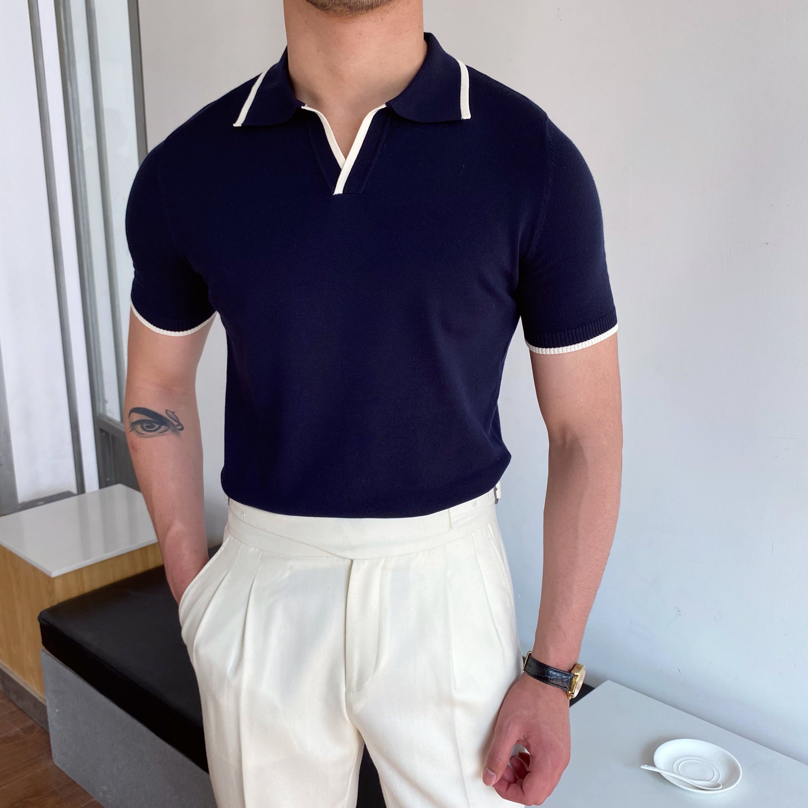 Yacht Belmont Weekend Contrast Piping Polo