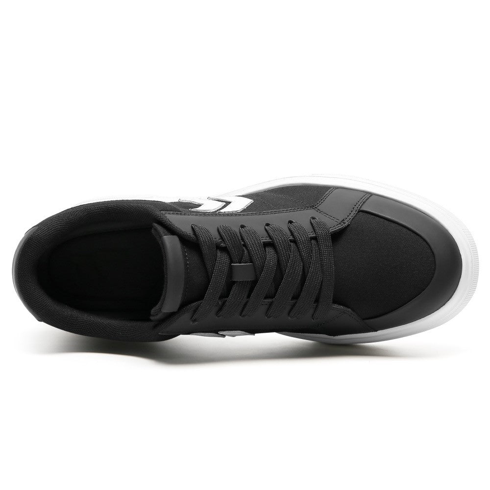 8 CM/3.15 Inches CMR CHAMARIPA Men's Hidden Elevator Shoes - Classic Black Cloth