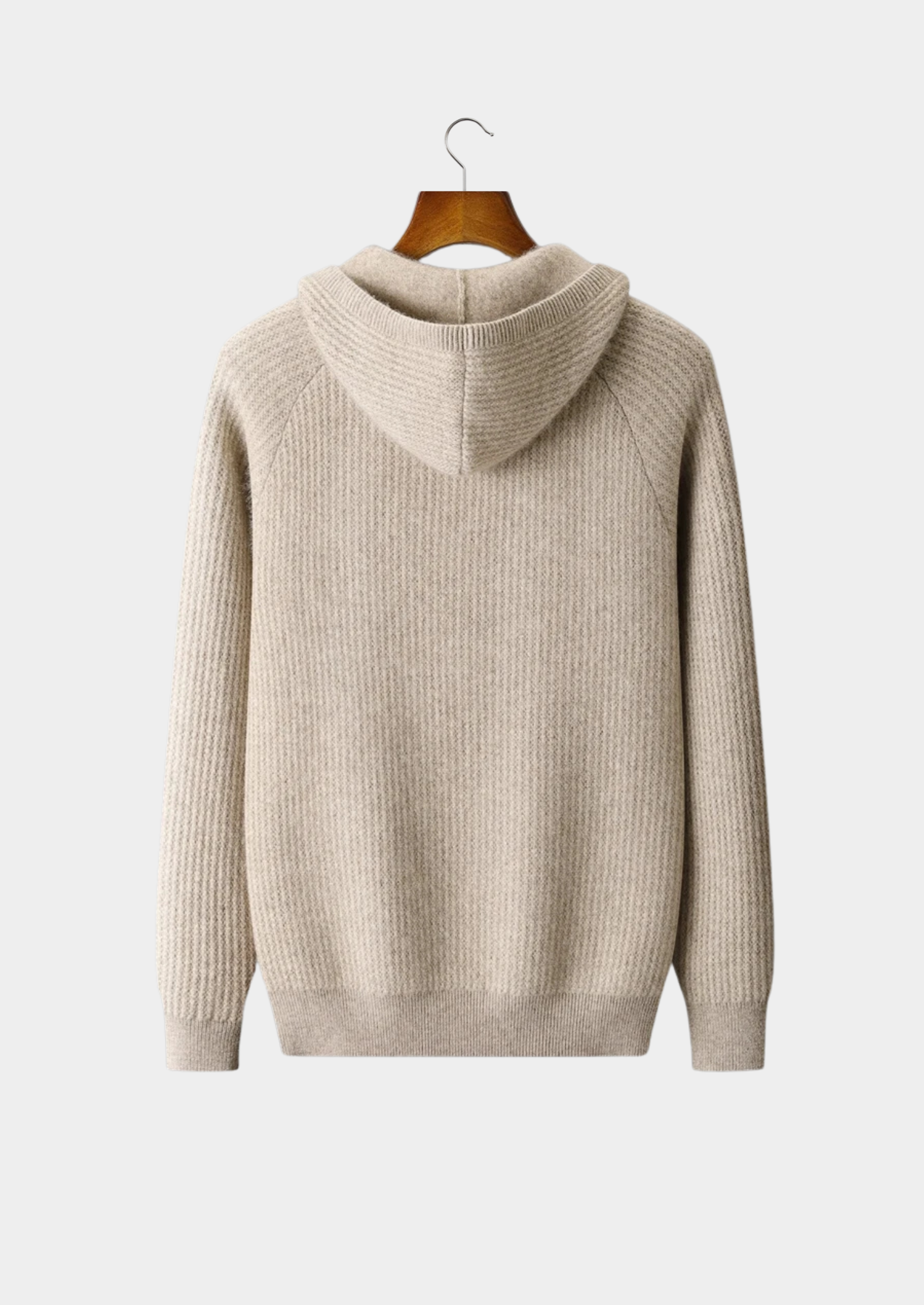 Cavallo  Wool Ribbed Zipper Hoodie