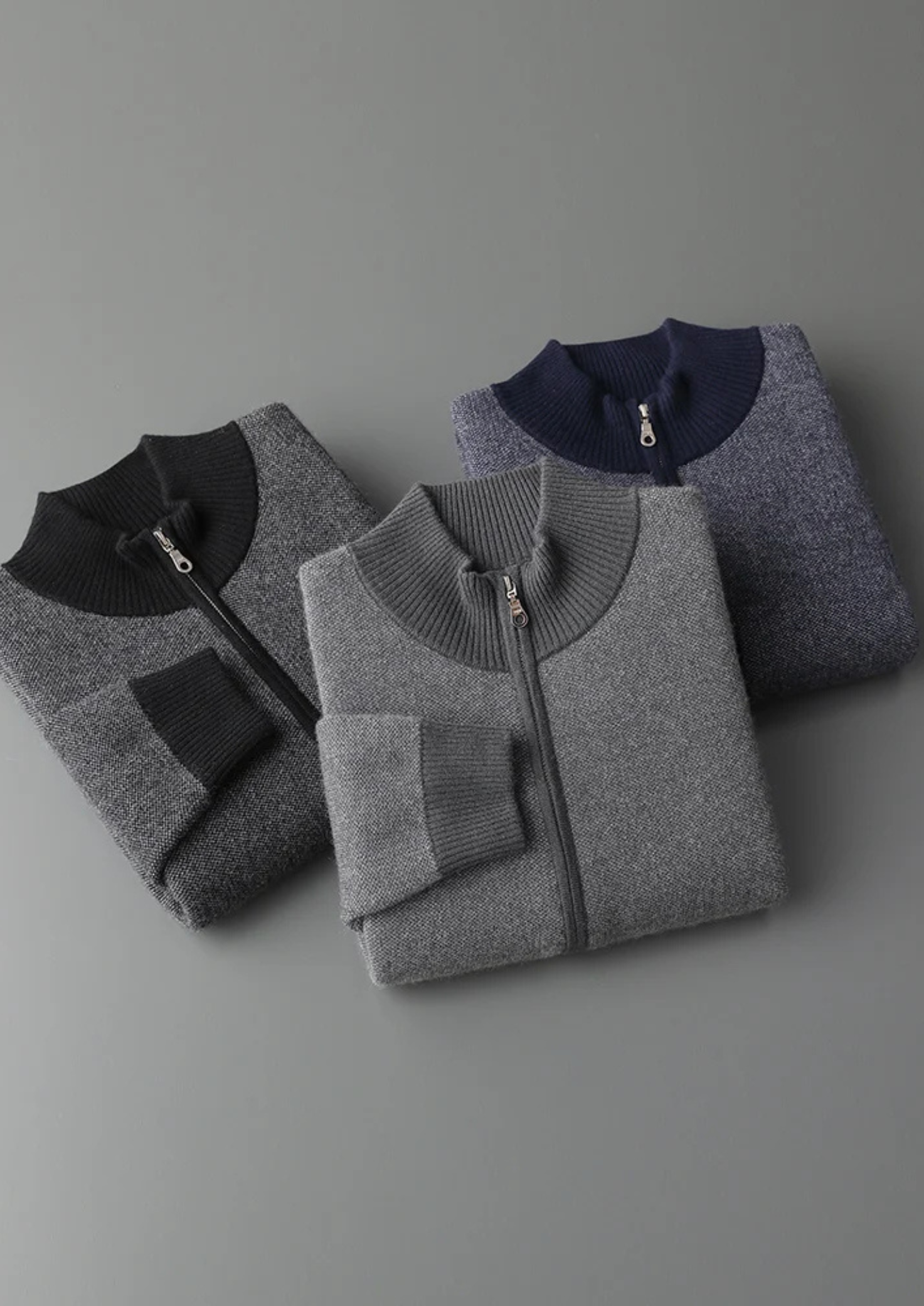 Cavallo Cashmere Jacquard Zip Cardigan