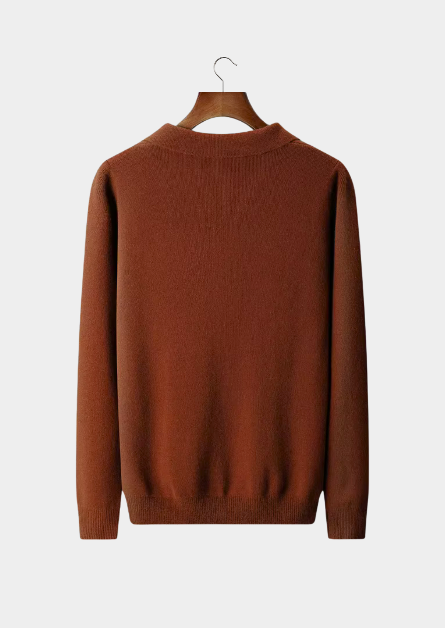 CAVALLO WOOL RIBBED BUTTONLESS POLO