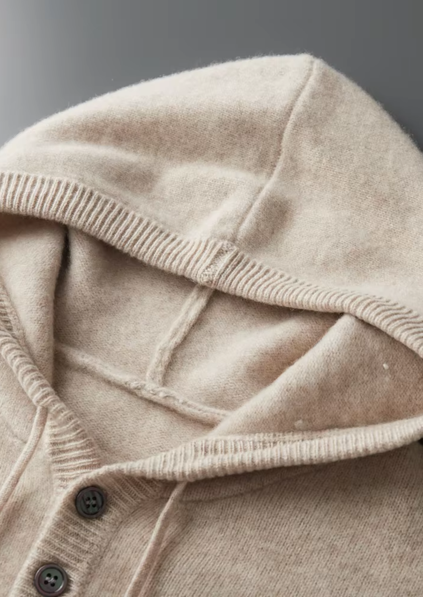 Cavallo  WOOL BUTTON HOODIE