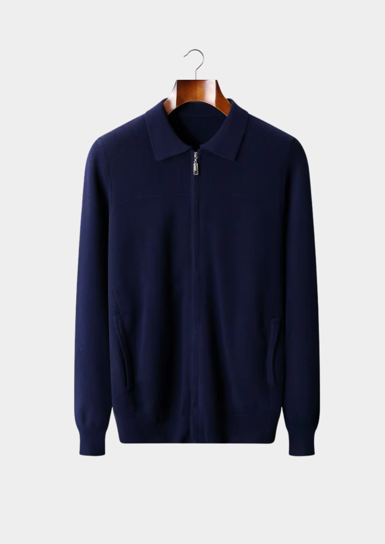 Cavallo Wool Ribbed Polo Cardigan