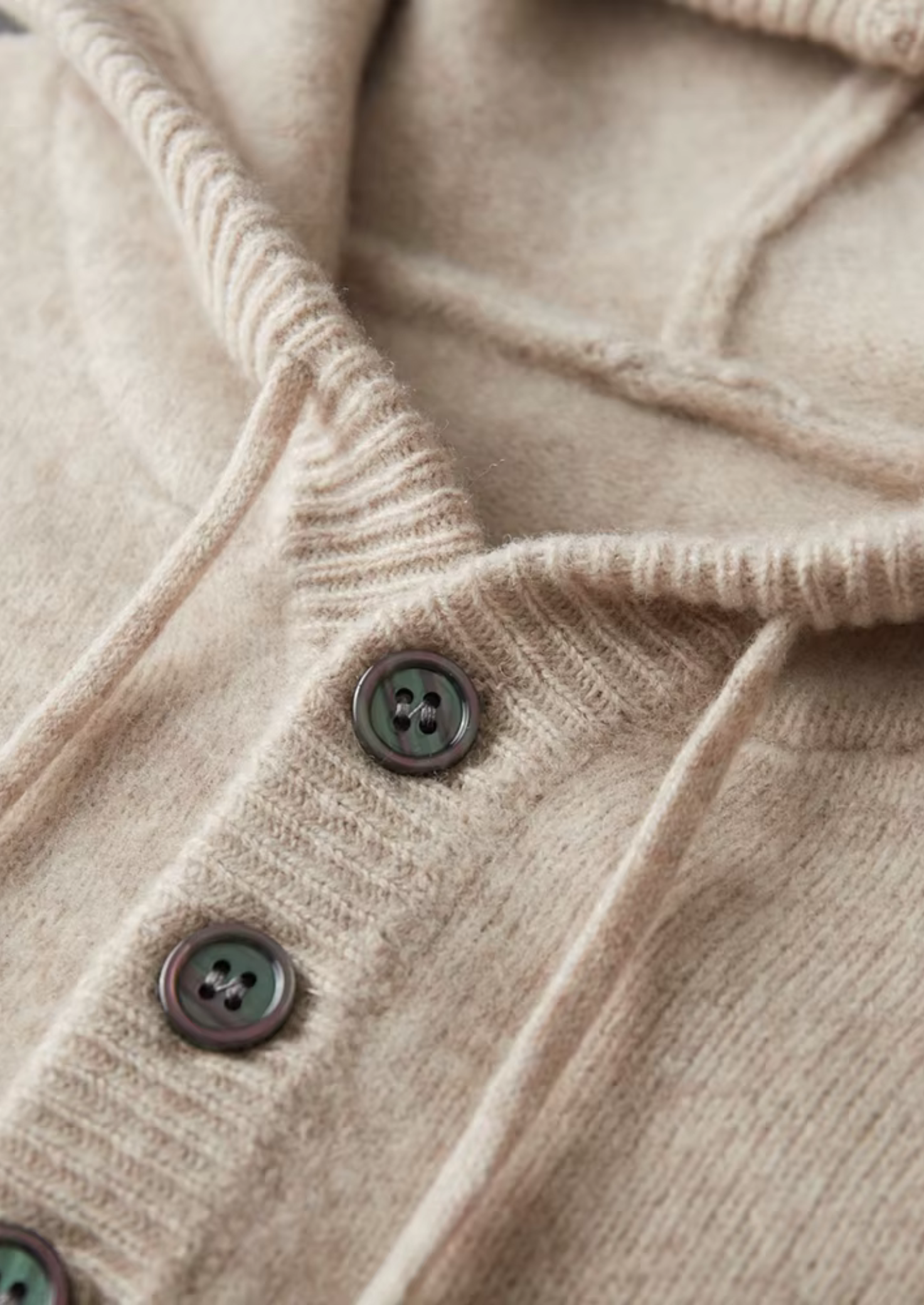 Cavallo  WOOL BUTTON HOODIE