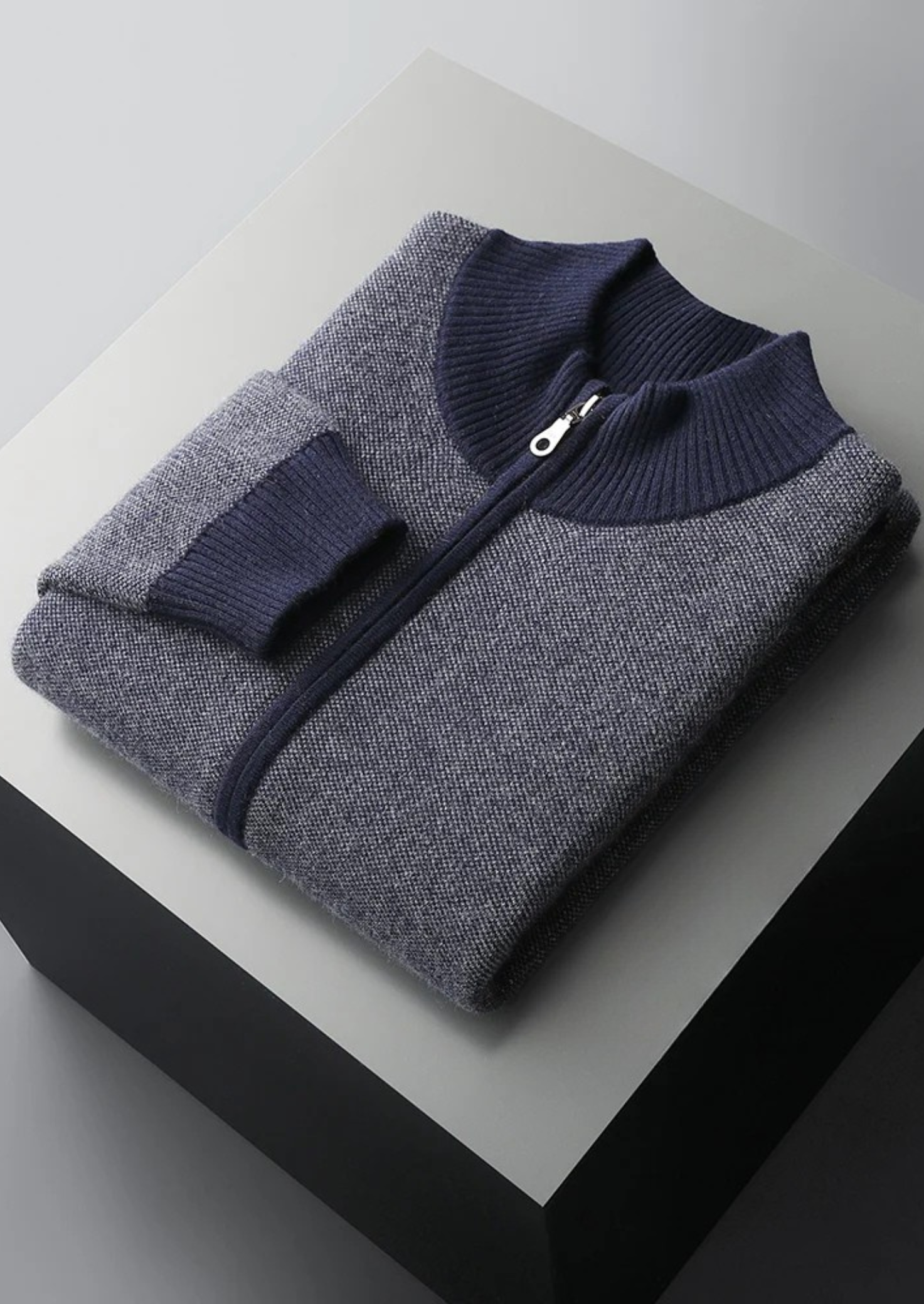 Cavallo Cashmere Jacquard Zip Cardigan