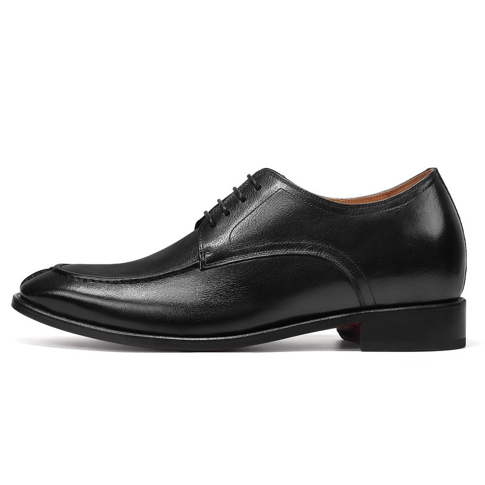 7 CM/2.76 Inches CMR CHAMARIPA Men’s Black Leather Derby Elevator Shoes