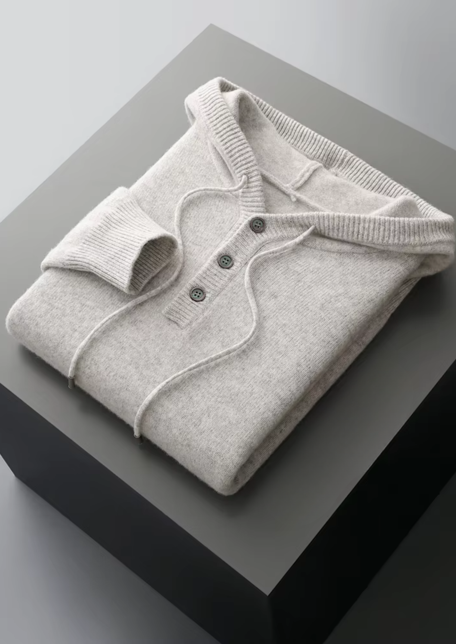 Cavallo  WOOL BUTTON HOODIE