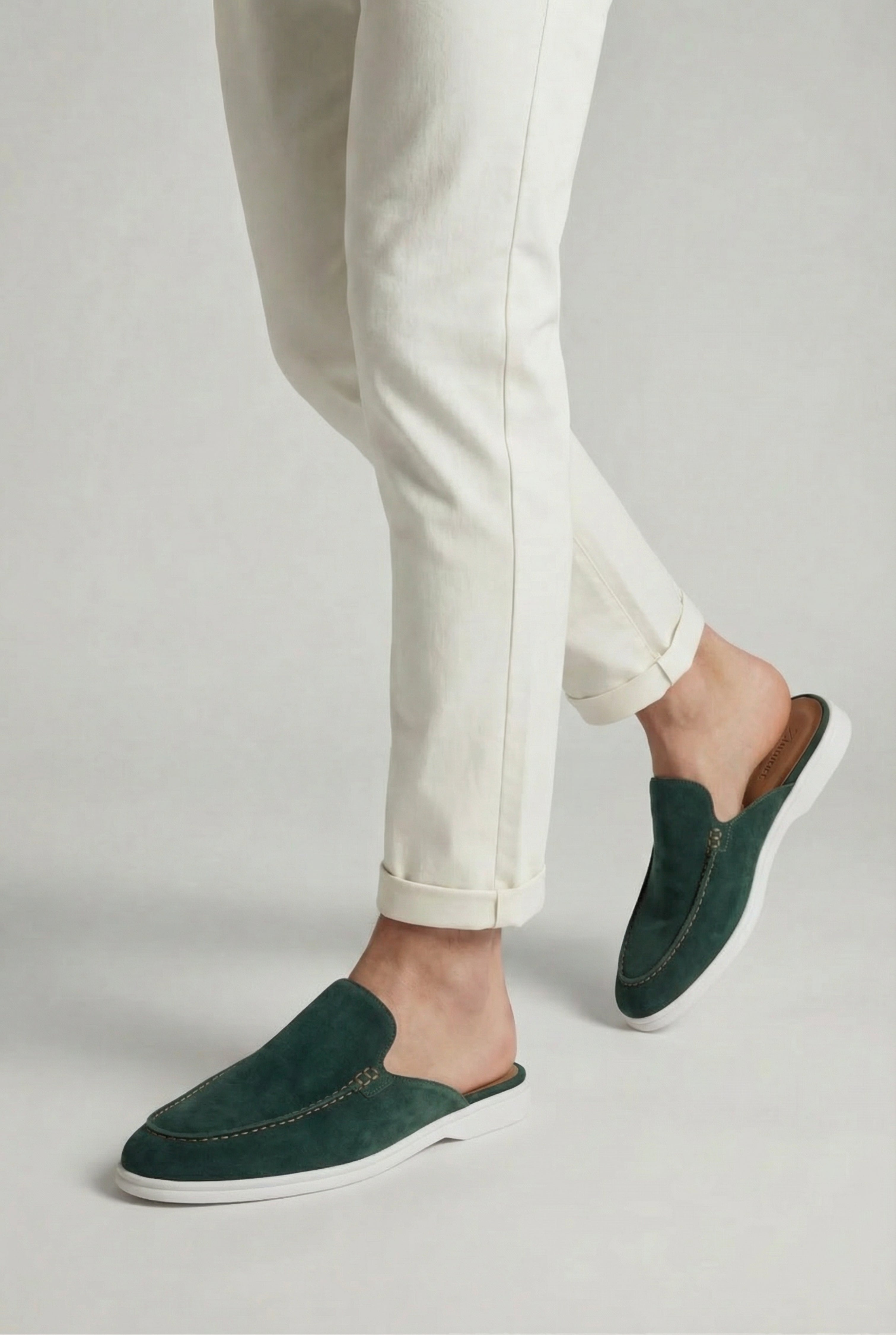 Yacht Suède Mule Forest Green
