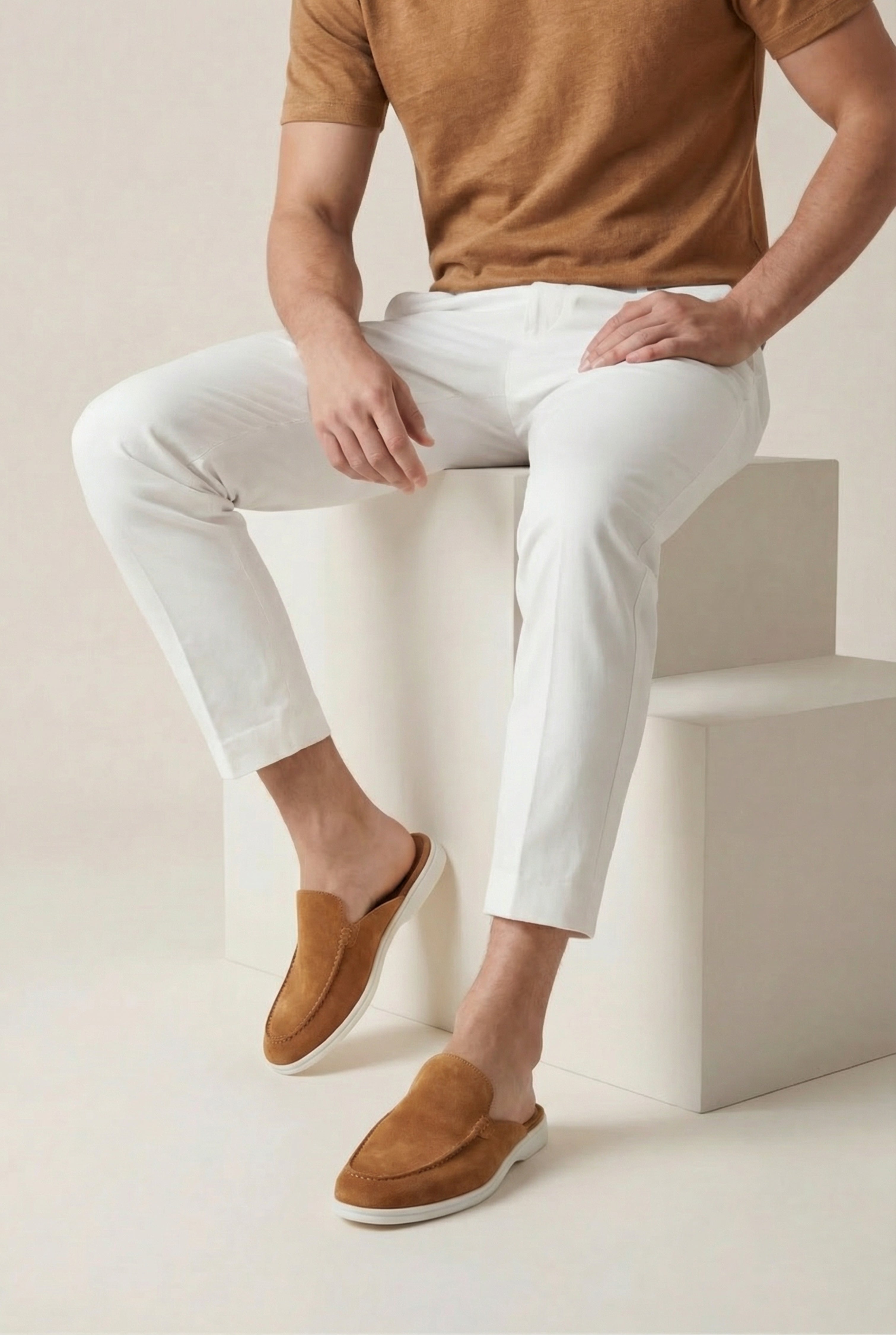 Yacht Suède Mule Tan