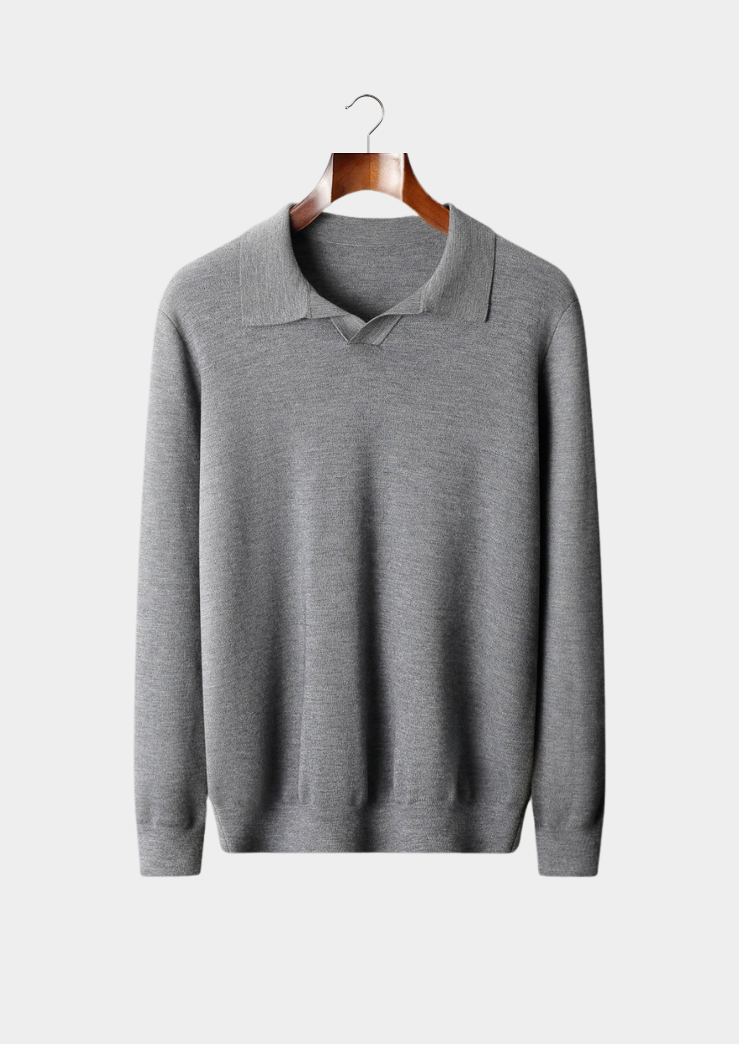 CASHMERE BUTTONLESS SWEATER POLO