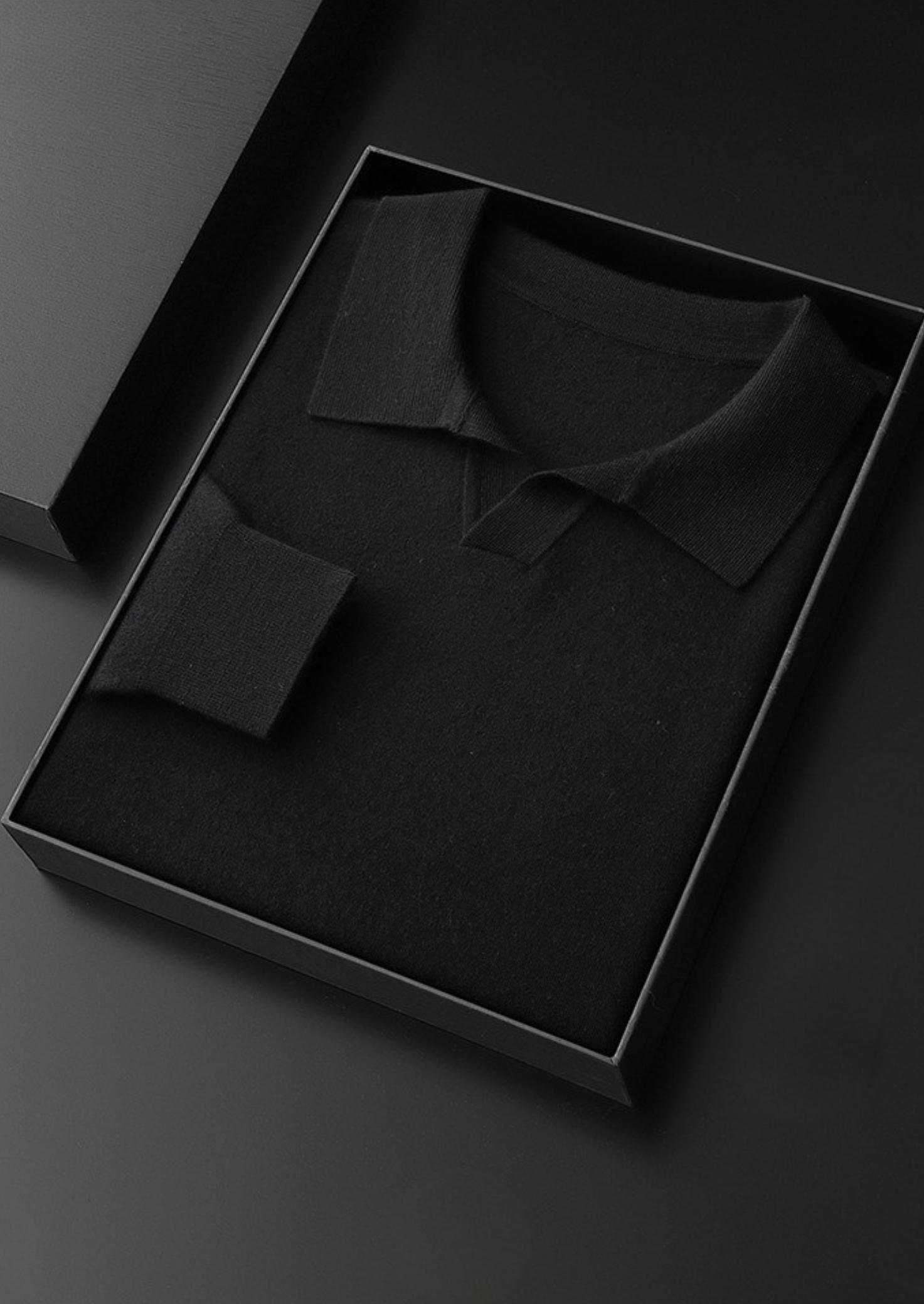 CASHMERE BUTTONLESS SWEATER POLO