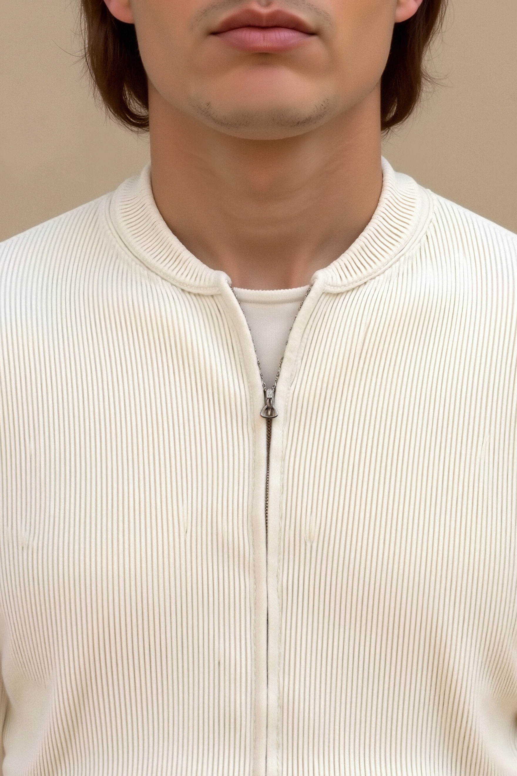 Cavallo Solid Knitted Crew Neck Cardigan
