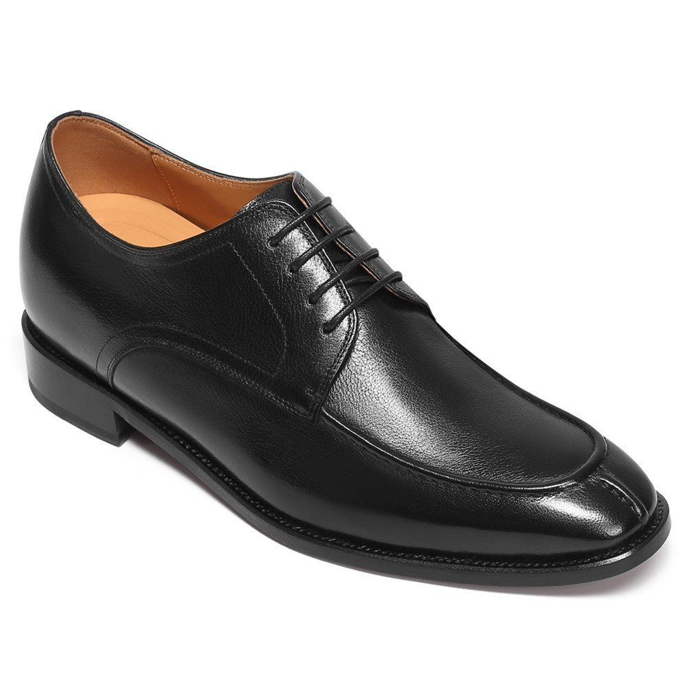 7 CM/2.76 Inches CMR CHAMARIPA Men’s Black Leather Derby Elevator Shoes