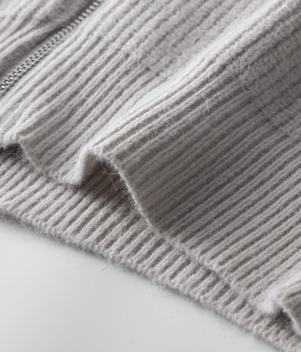 Cavallo 100% Wool Zip Cardigan