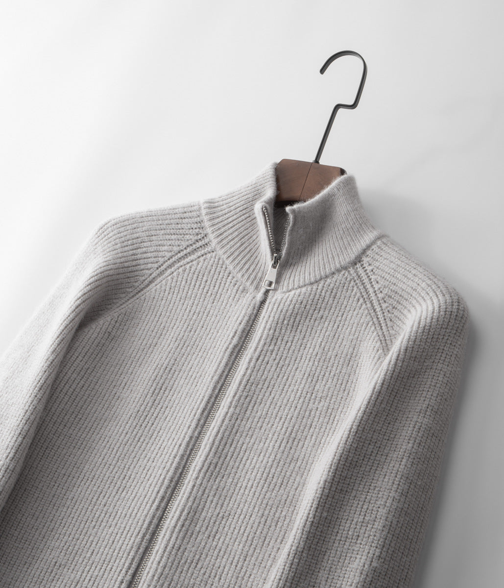 Cavallo 100% Wool Zip Cardigan
