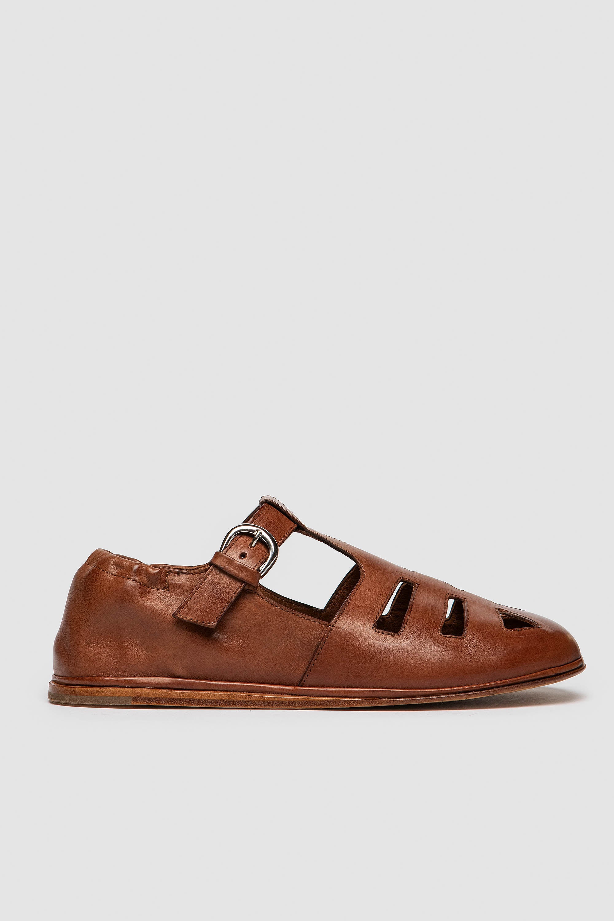 ANCILLA BROWN leather
