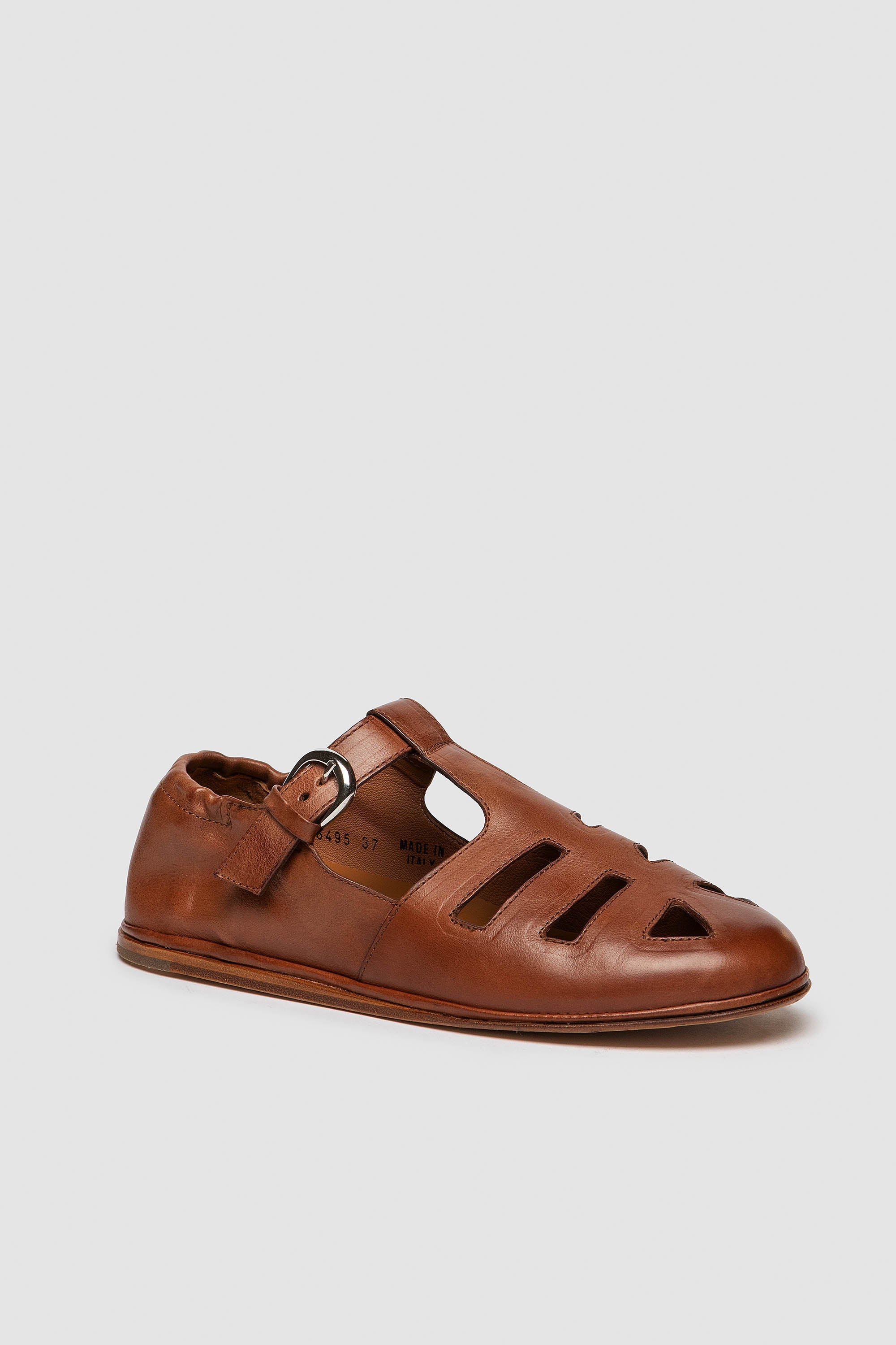 ANCILLA BROWN leather