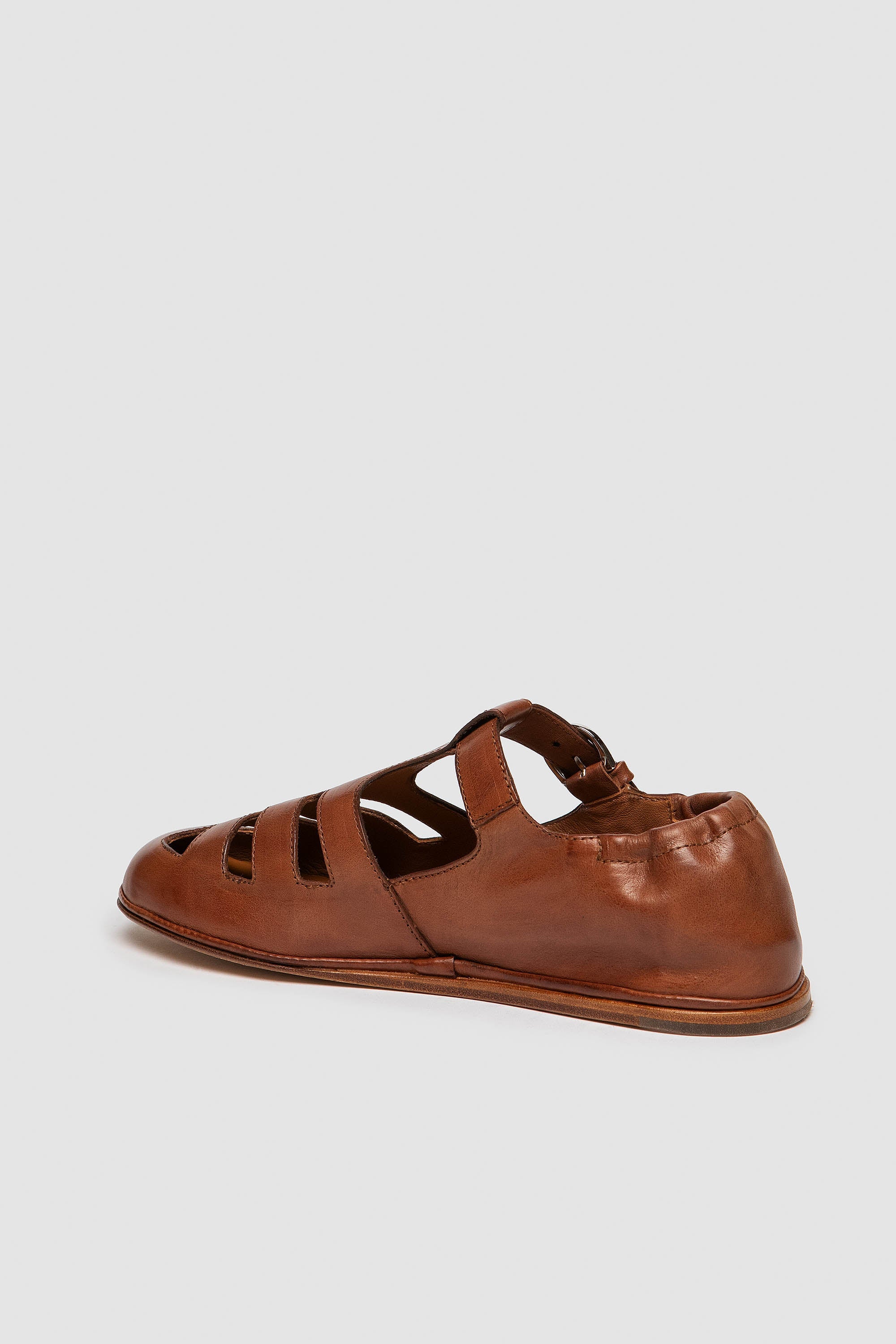 ANCILLA BROWN leather