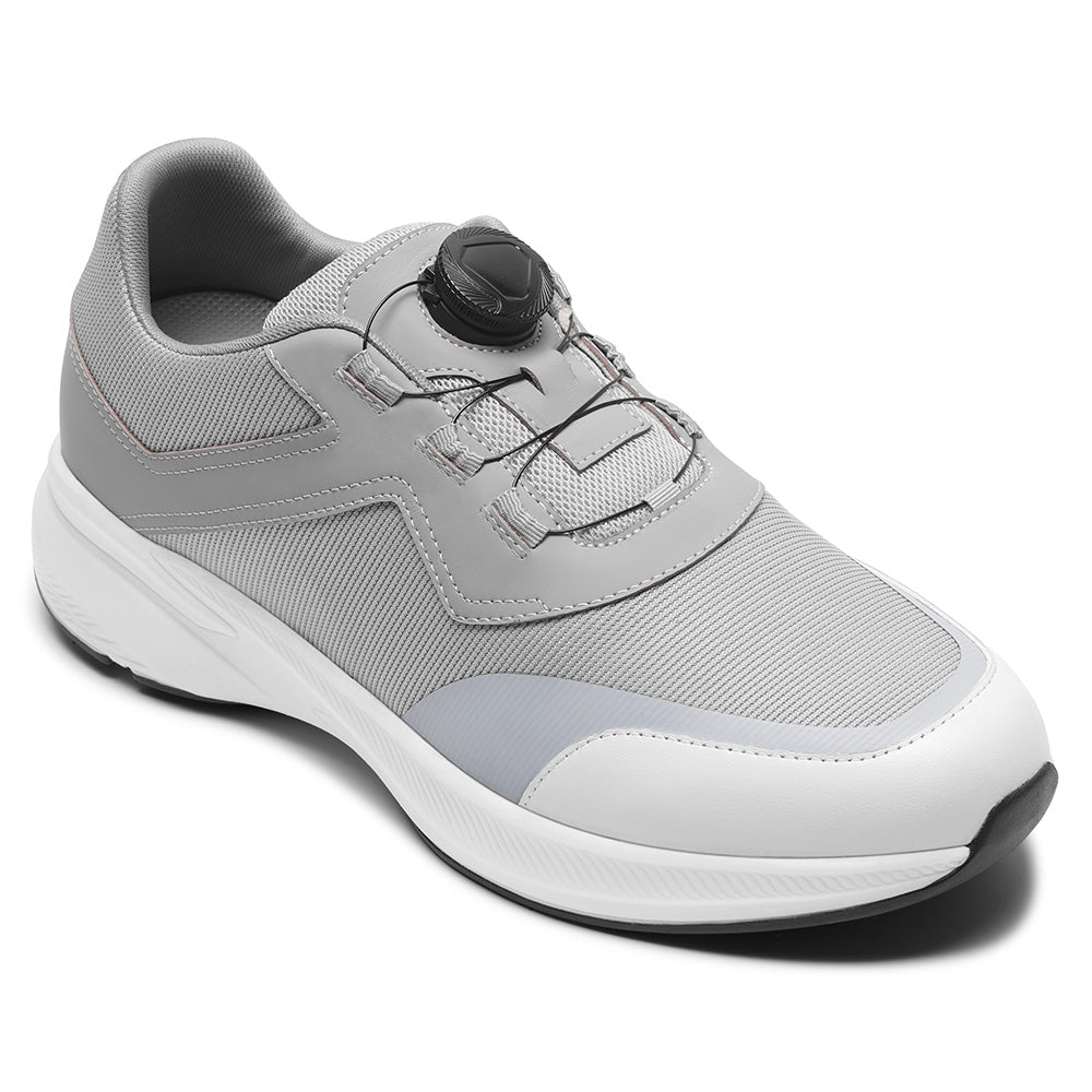 7CM / 2.76 Inches CMR CHAMARIPA Casual Men’s Elevator Sneakers | Breathable Lightweight Grey Mesh Sneakers
