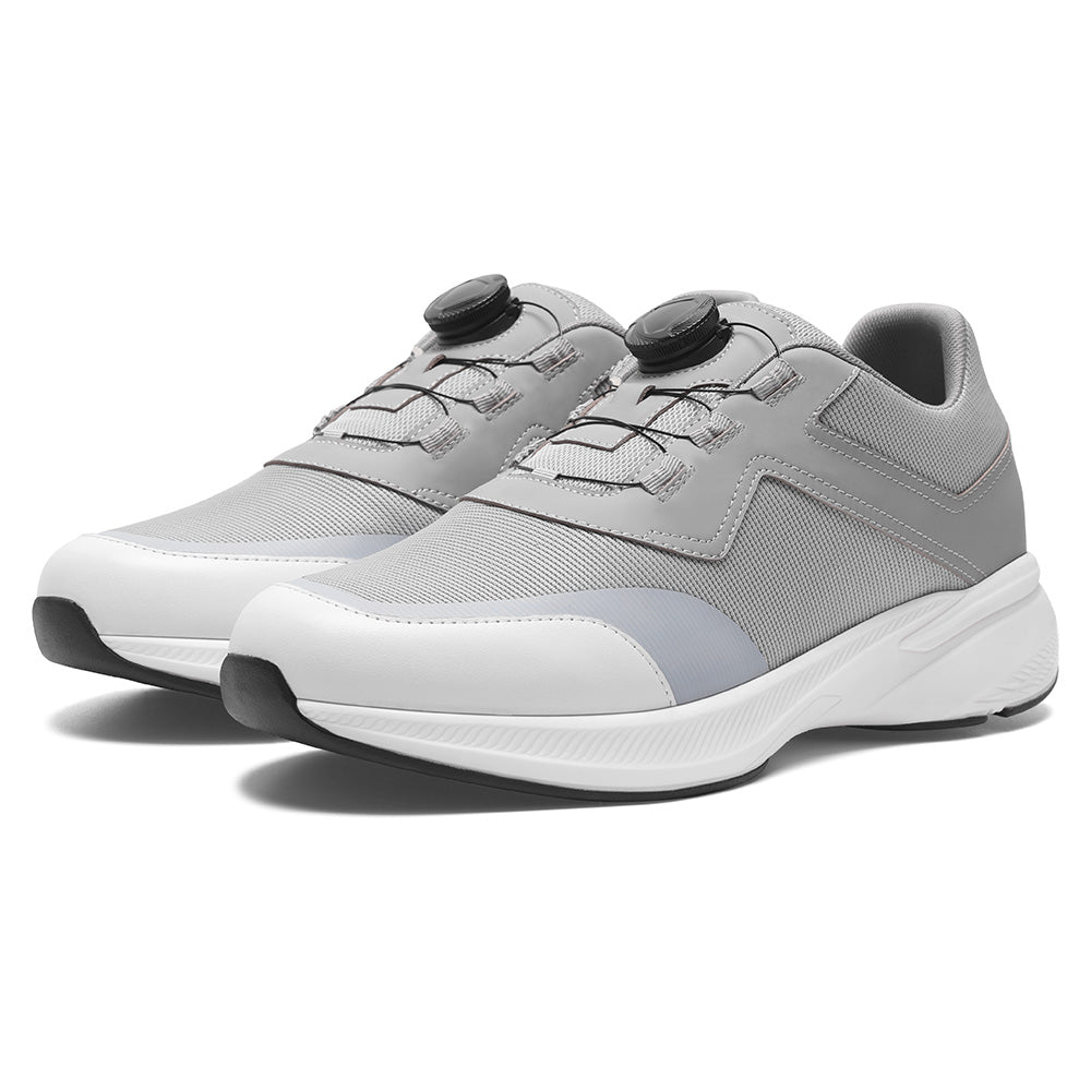 7CM / 2.76 Inches CMR CHAMARIPA Casual Men’s Elevator Sneakers | Breathable Lightweight Grey Mesh Sneakers