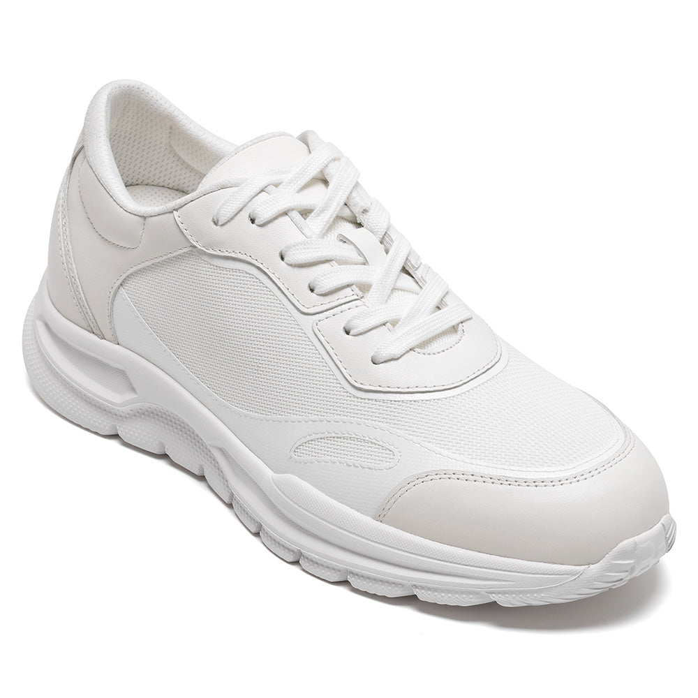 7 CM / 2.76 Inches CMR CHAMARIPA Elevator Shoes For Men | Off-White Breathable Mesh Sneakers
