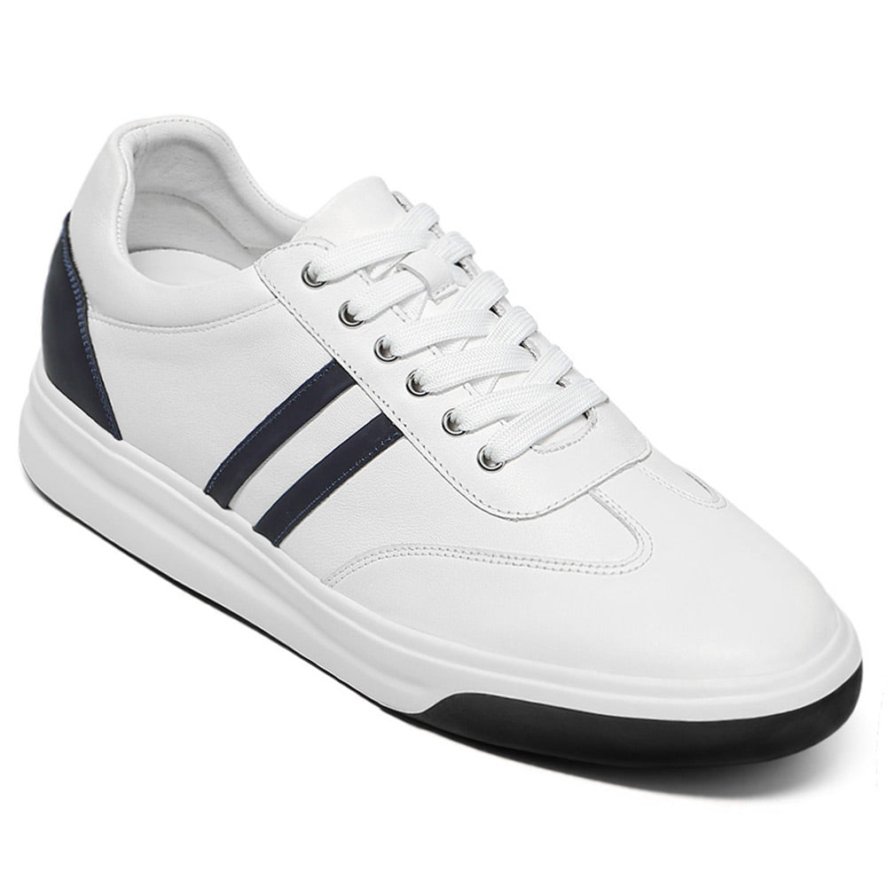 7 CM / 2.76 Inches CMR CHAMARIPA Elevator Sneakers - Height Enhancing Shoes - Casual Men's White Sneakers