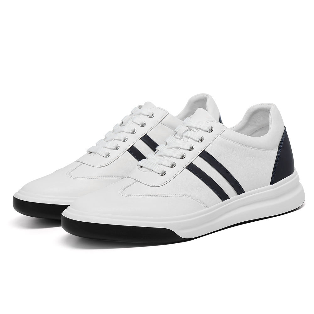 7 CM / 2.76 Inches CMR CHAMARIPA Elevator Sneakers - Height Enhancing Shoes - Casual Men's White Sneakers