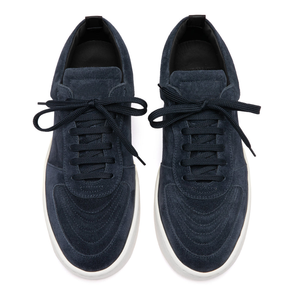 7 CM/2.76 Inches CMR CHAMARIPA Men's Dark Blue/Dark Green/Brown/Black Suede Elevator Sneakers - Casual Height Increasing Shoe