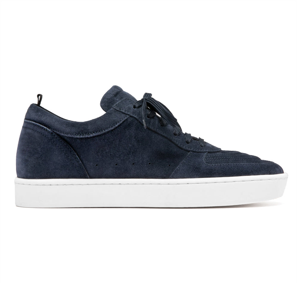 7 CM/2.76 Inches CMR CHAMARIPA Men's Dark Blue/Dark Green/Brown/Black Suede Elevator Sneakers - Casual Height Increasing Shoe