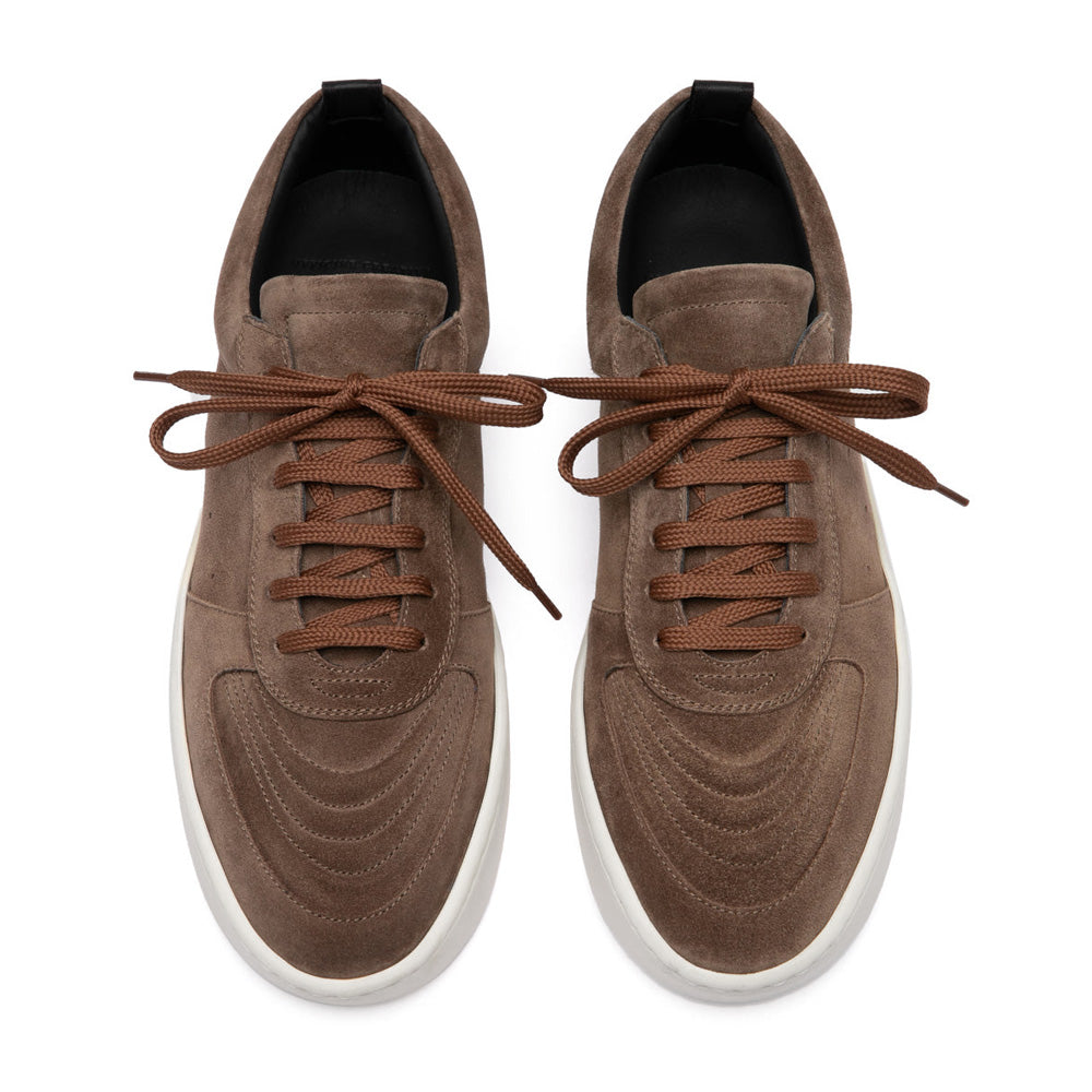 7 CM/2.76 Inches CMR CHAMARIPA Men's Dark Blue/Dark Green/Brown/Black Suede Elevator Sneakers - Casual Height Increasing Shoe