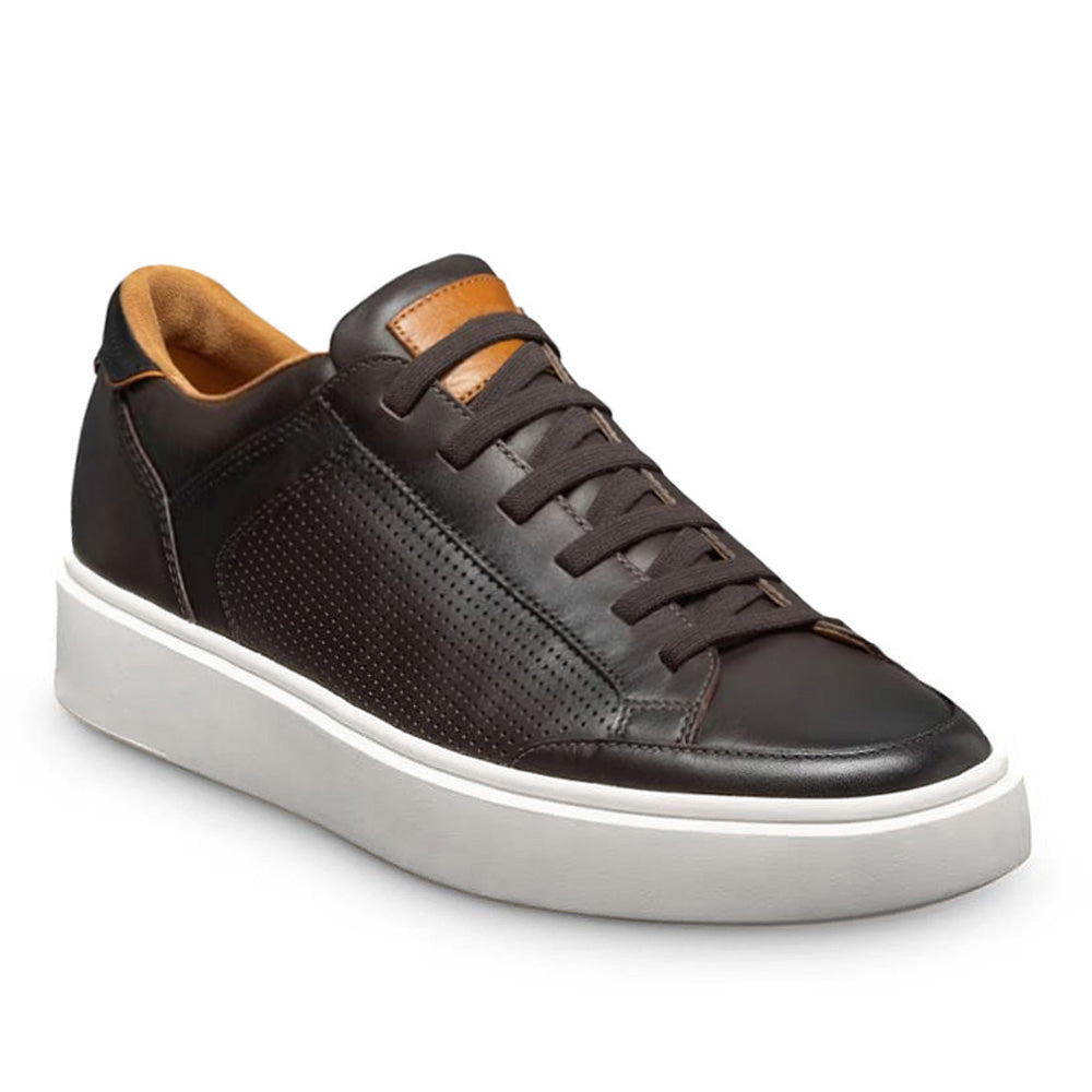 7 CM/2.76 Inches CMR CHAMARIPA Men's Brown/Dark Brown Leather Casual Elevator Sneakers – Handcrafted Lace-up Shoes