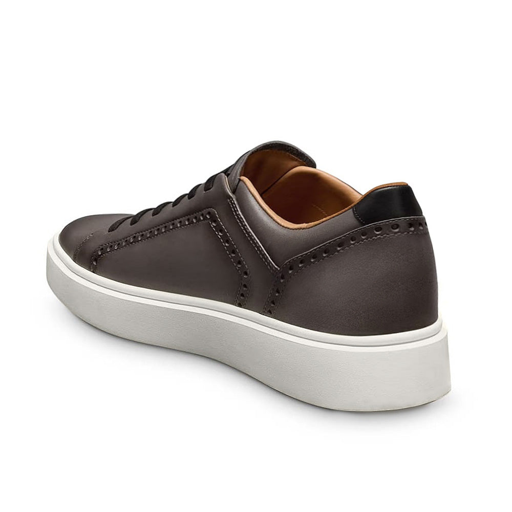 7 CM/2.76 Inches CMR CHAMARIPA Men's Dark Blue/ Light Brown/Grey/Black Brogue Leather Sneakers – Handcrafted Elevator Shoe