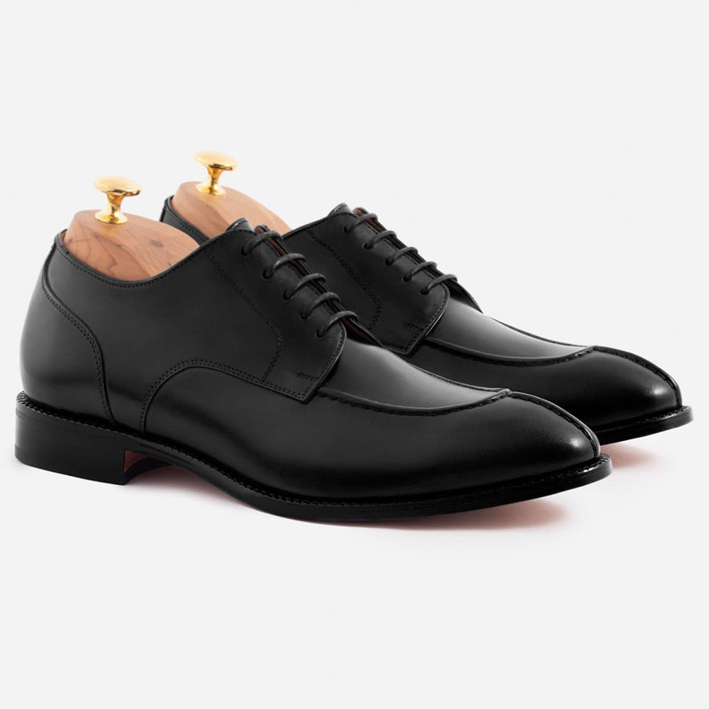 6CM / 2.36 Inches CMR CHAMARIPA Men's Height Raising Derby Shoes | Premium Patina Leather Dress Shoes (Black/Brown/Burgundy)