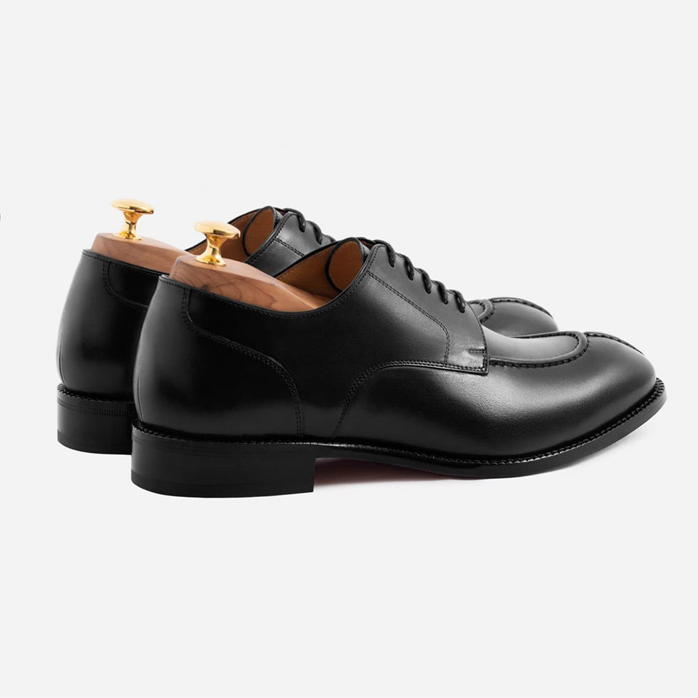 6CM / 2.36 Inches CMR CHAMARIPA Men's Height Raising Derby Shoes | Premium Patina Leather Dress Shoes (Black/Brown/Burgundy)