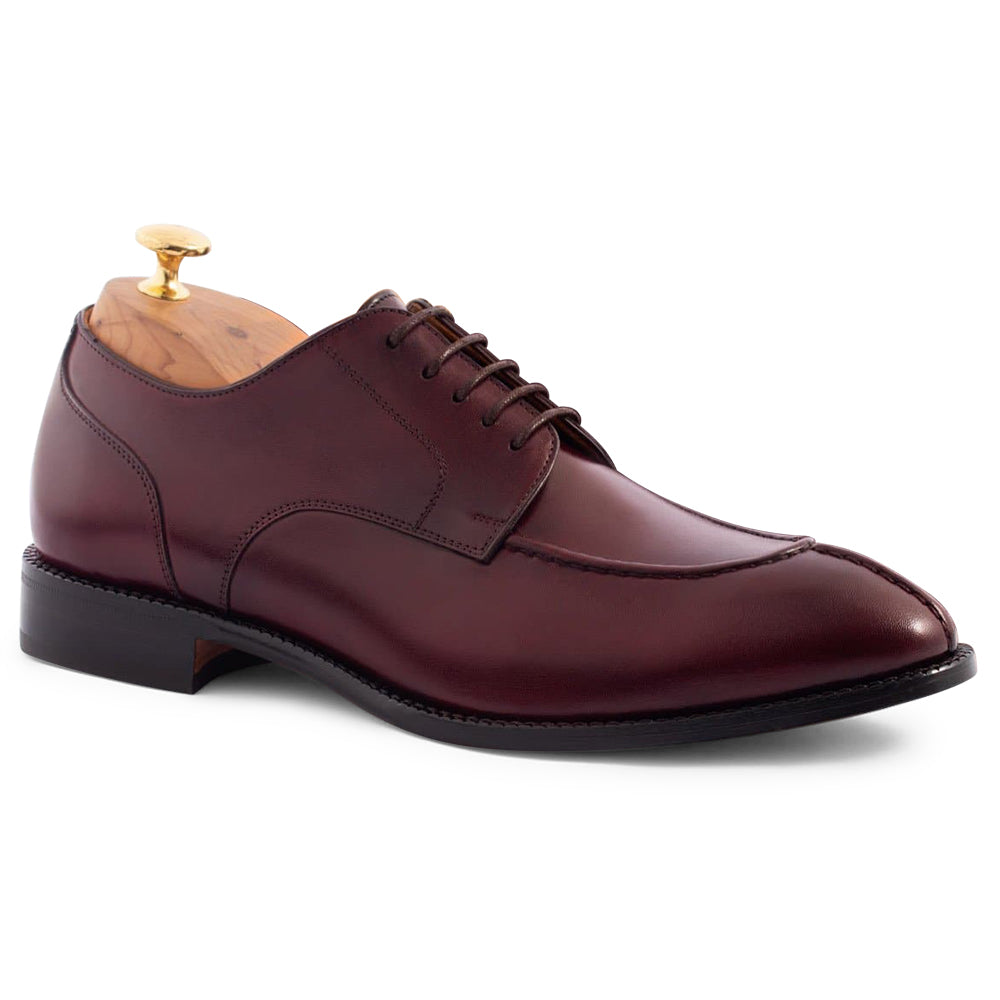 6CM / 2.36 Inches CMR CHAMARIPA Men's Height Raising Derby Shoes | Premium Patina Leather Dress Shoes (Black/Brown/Burgundy)