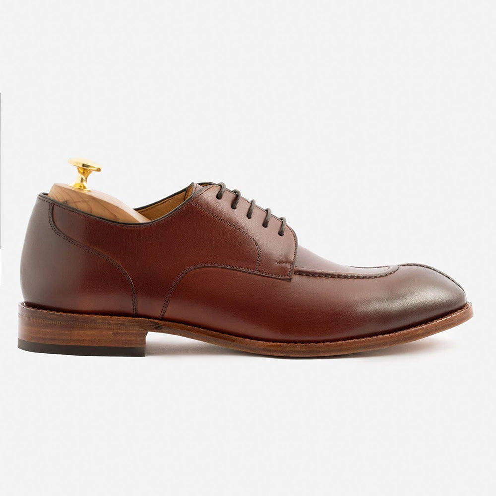 6CM / 2.36 Inches CMR CHAMARIPA Men's Height Raising Derby Shoes | Premium Patina Leather Dress Shoes (Black/Brown/Burgundy)