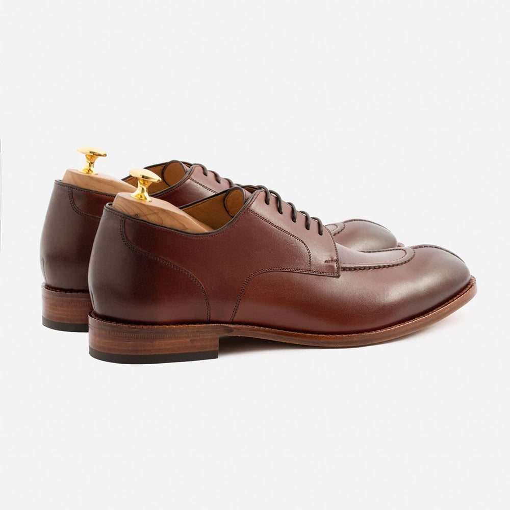 6CM / 2.36 Inches CMR CHAMARIPA Men's Height Raising Derby Shoes | Premium Patina Leather Dress Shoes (Black/Brown/Burgundy)