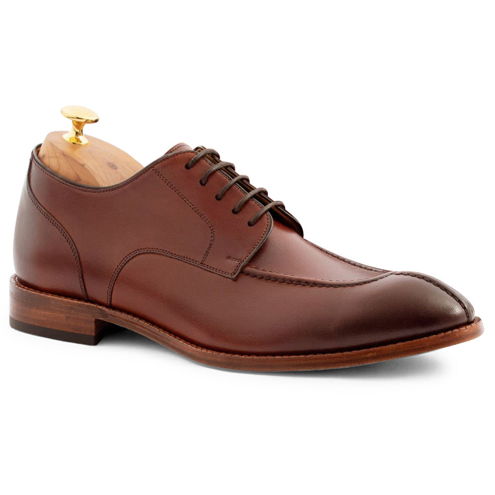 6CM / 2.36 Inches CMR CHAMARIPA Men's Height Raising Derby Shoes | Premium Patina Leather Dress Shoes (Black/Brown/Burgundy)